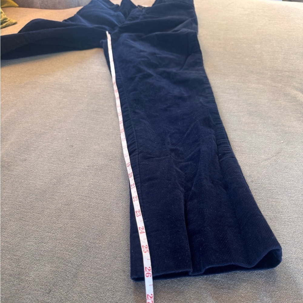 Anthropologie Navy Blue Corduroy Crop Pants - Picture 9 of 9